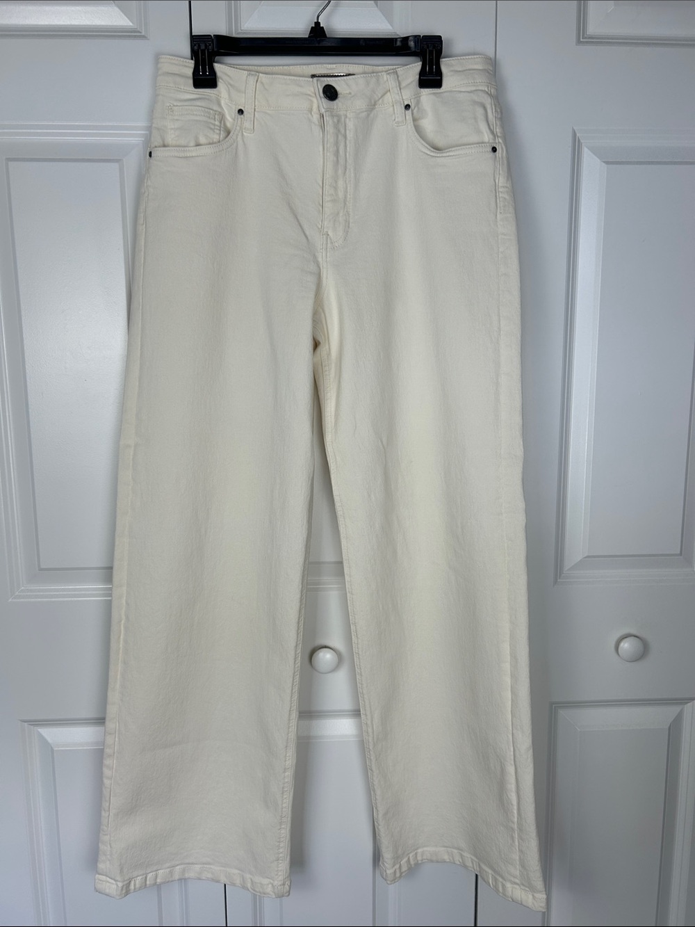 Kut from the Kloth Wide Leg Jeans in Cream Size 10
